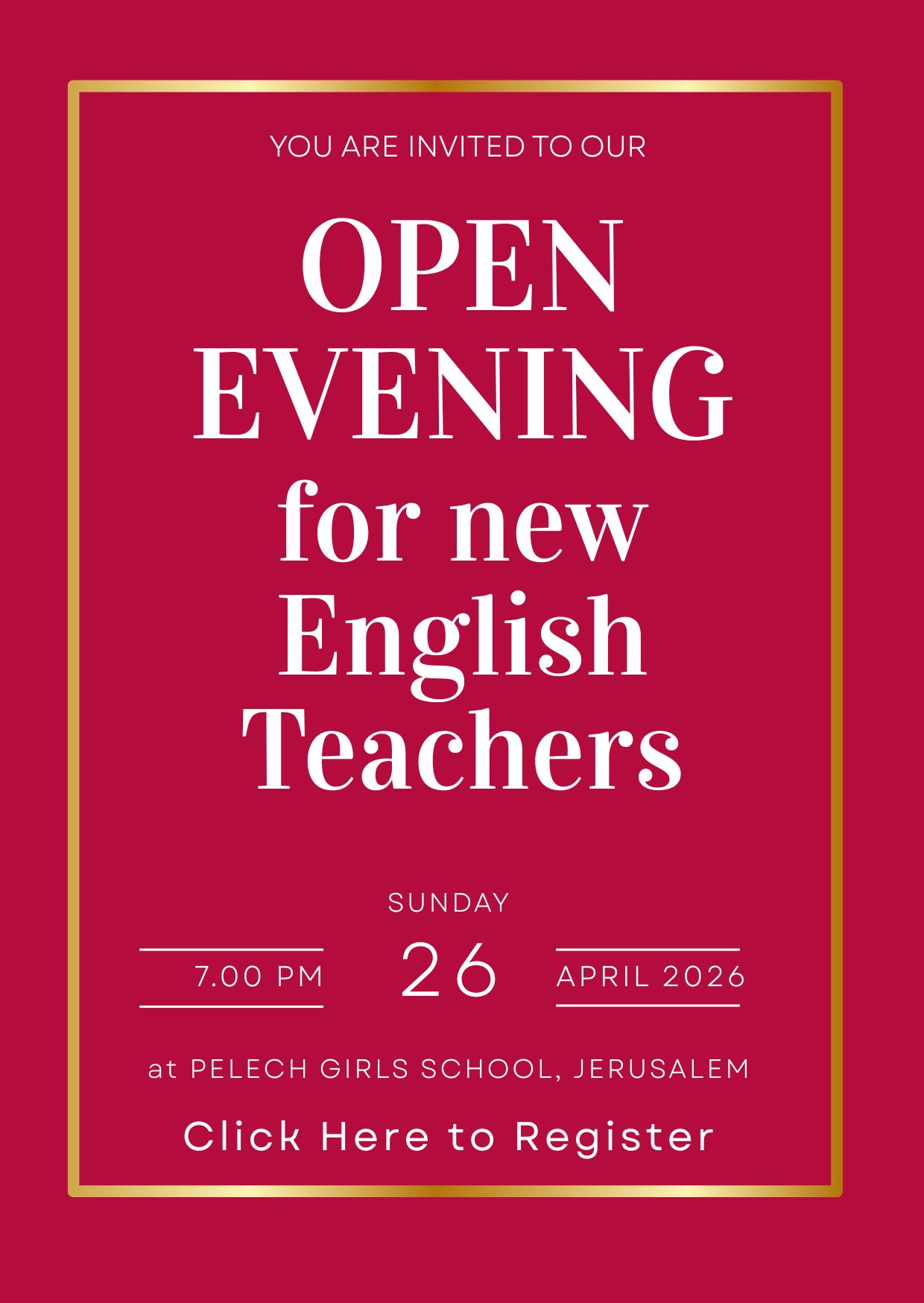 Invitation to Open Evening